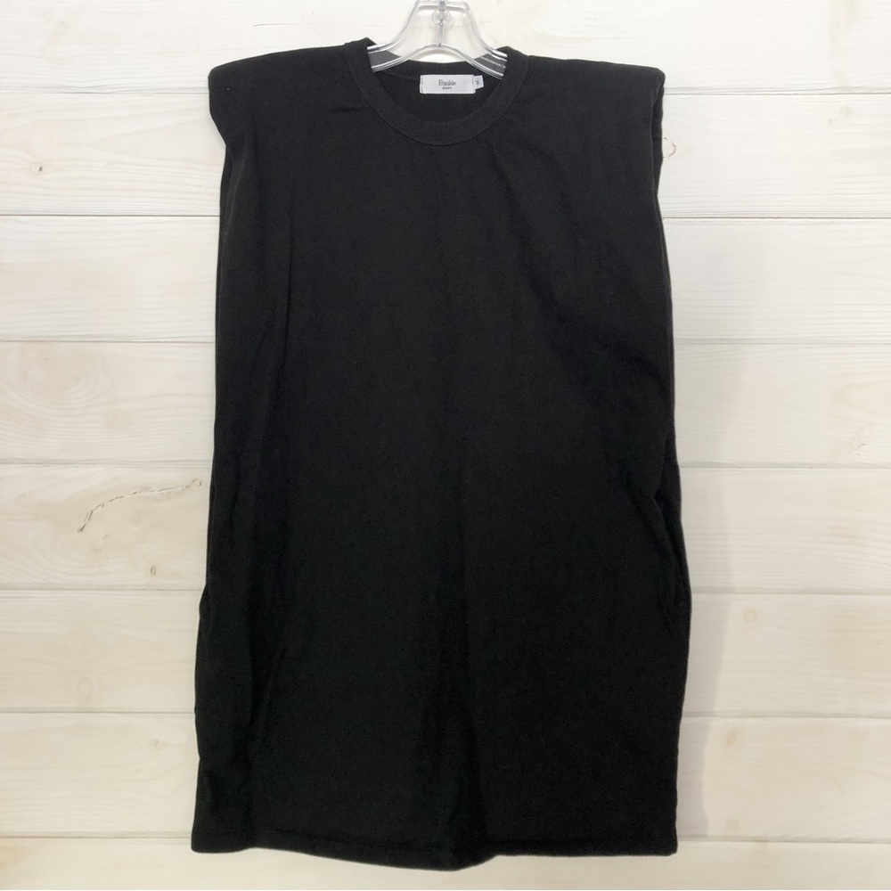 Frankie Shop Tina Crew neck Mini Dress, Sleeveless with Side Pockets